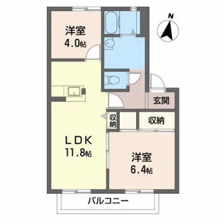 モンラヴィ青山【2階】の間取り