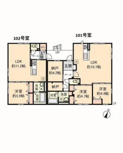 クレールメゾン【1階】の間取り