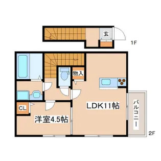 オーシャンコート北今宿【2階】の間取り