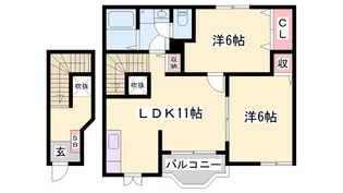 ブルーマウンテンⅢ【2階】の間取り