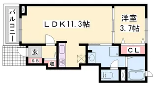 クレイン フィールド2【101号室】の間取り