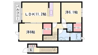 サンファースト勝原【2階】の間取り