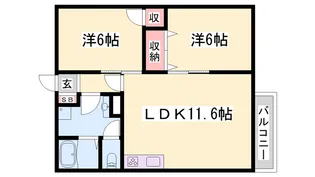 アメニティ浜の宮【202号室】の間取り