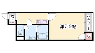レオネクスト扇の庄【103号室】の間取り