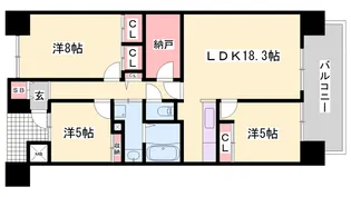 キャッスルコート飾磨【2階】の間取り