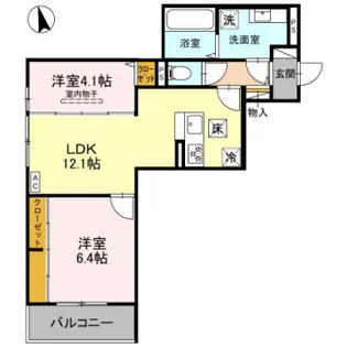 メゾン ド ソルテB棟【3階】の間取り