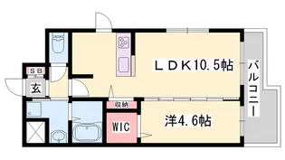 コンセールオギュウ【6階】の間取り