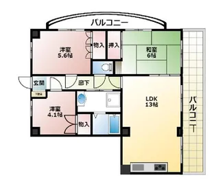 珈琲館ビル【405号室】の間取り