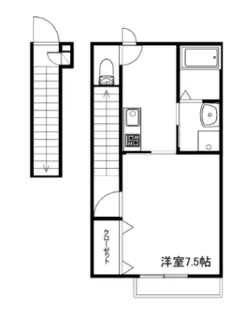 Meridies【208号室】の間取り