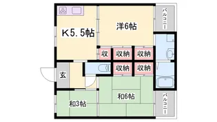 サンライズ高砂2号棟【202号室】の間取り
