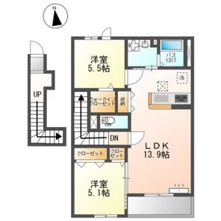 メゾン ヴィラージュ【2階】の間取り