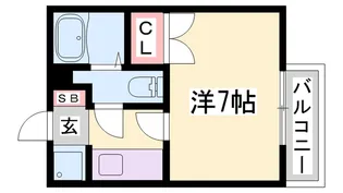 ジュネス白国【301号室】の間取り