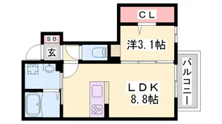 リッチキャッスルⅢ【1階】の間取り