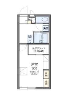 レオパレスカプレット【103号室】の間取り