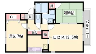 ガーデンプレイス白浜【2階】の間取り
