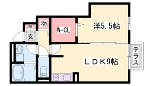 ウエストサイドスクエア【1階】の間取り