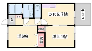 パークサイド3【2階】の間取り