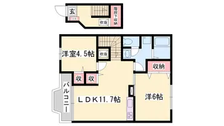 パインリバーズⅡ【2階】の間取り