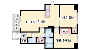 メゾンドリジェールN【1階】の間取り
