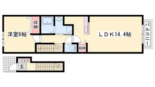 ミッテ・ソレイユⅠ【2階】の間取り