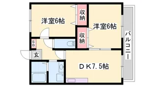 フォレストベイス広瀬C【1階】の間取り