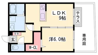 バーディー コート A棟【A202号室】の間取り