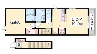 ノースフィオーレ【2階】の間取り