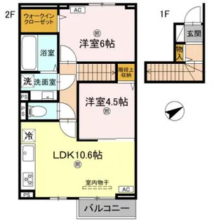 D-ROOM上滝野【2階】の間取り