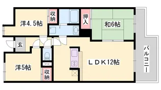 シティガーデン広畑【303号室】の間取り