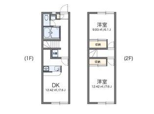 レオパレスコムイグレット【A103号室】の間取り