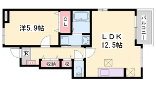 グラン ルーチェⅡ【1階】の間取り