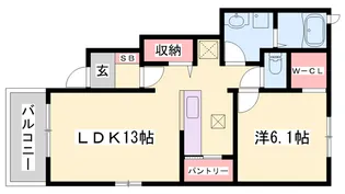 ラミヤカーサ【1階】の間取り