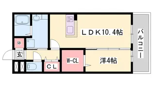 ヴィラ・ウィステリア広畑【1階】の間取り