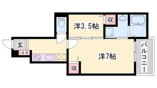 サンリッチB【1階】の間取り