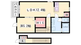 ラメール【202号室】の間取り