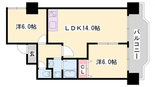 ロイヤルコーポ東雲【505号室】の間取り