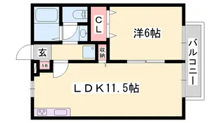 ハイツブランドール【103号室】の間取り