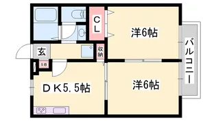 ハイツブランドール【105号室】の間取り