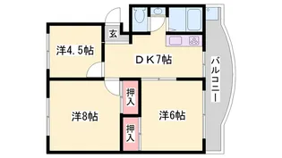 溝口ハイツ【A-2号室】の間取り