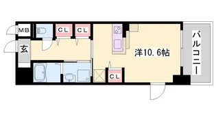 カーサ イーグレット【502号室】の間取り
