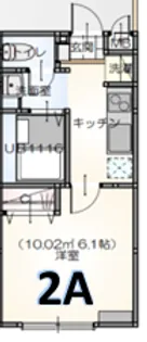 エルミタージュ【2A号室】の間取り