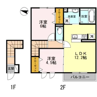 ヴィオラ志染【2階】の間取り