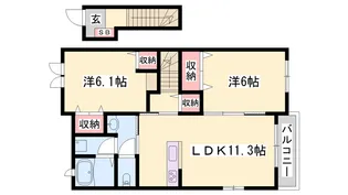 アバンツァート葉多【2階】の間取り