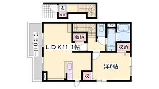 ヴィラ グリチーネⅠ【2階】の間取り