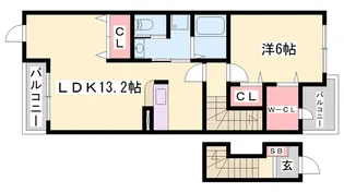 アドバンス 昌【2階】の間取り