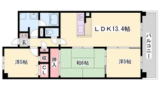 ボヌールエトワール2番館【1階】の間取り