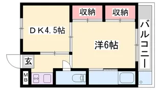 ビレッジハウス西夢前第二【2-110号室】の間取り