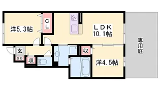 bent green【105号室】の間取り