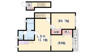 キャッスルスクエア【2階】の間取り