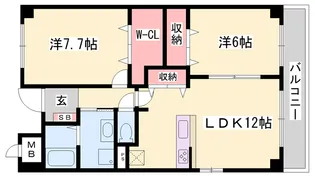 ラフォーレ広畑【2階】の間取り